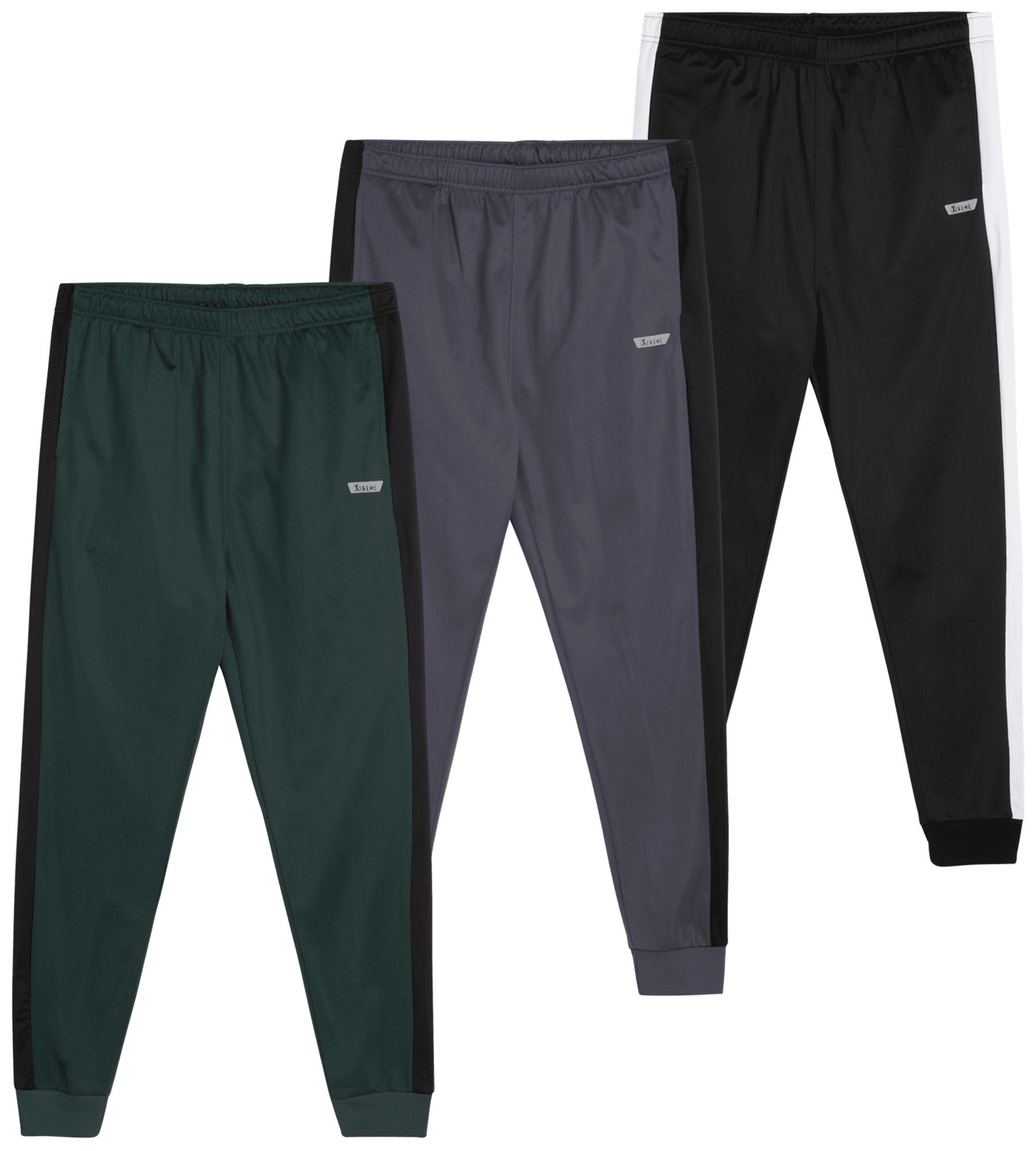 iXtreme Men's Sweatpants 3 Pack Active Performance Tricot Jogger