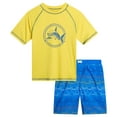 thumbnail image 1 of iXtreme Boys Rash Guard Set - 2 Piece UPF50+ Quick Dry Short Sleeve Swim Shirt & Swim Trunks for Boys, 1 of 7