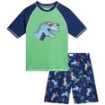 thumbnail image 1 of iXtreme Boys Rash Guard Set - 2 Piece UPF50+ Quick Dry Short Sleeve Swim Shirt & Swim Trunks for Boys, 1 of 7