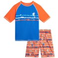 thumbnail image 1 of iXtreme Boys Rash Guard Set - 2 Piece UPF50+ Quick Dry Short Sleeve Swim Shirt & Swim Trunks for Boys, 1 of 7