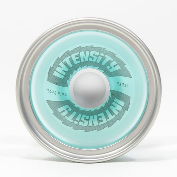 iYoYo INTENSiTY Yo-Yo - Bi-Material - PC with Stainless Steel Rings YoYo (Light Blue with Silver Rings)