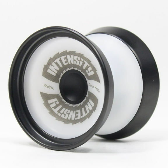 iYoYo INTENSiTY Yo-Yo - Bi-Material - PC with Stainless Steel Rings YoYo (White with Black Rings)