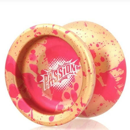 iYoYo PASSiON Yo-Yo - Aluminum - Great Responsive Beginner YoYo (Red/Gold)