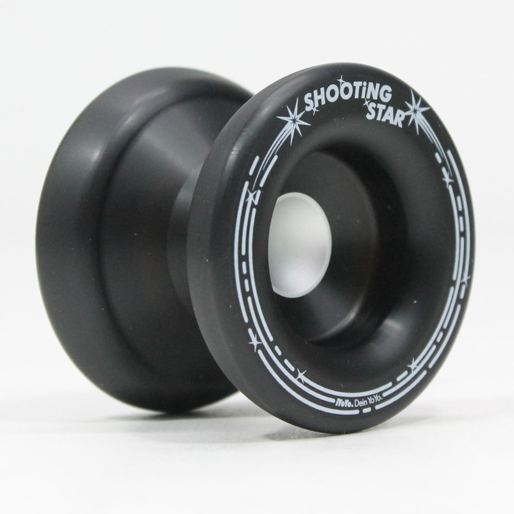 iYoYo SHOOTiNG STAR Yo-Yo - Polycarbonate Yo-Yo - Great for Beginners (Black with Silver Hub)