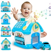 iYofe Montessori Learning Toys for 1 Year Old Girls & Boys, 8-in-1 Musical Activity Cube with Sound & Lights - First Birthday Gifts Pink