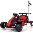 thumbnail image 1 of iYofe 12V Ride on Car for Kids, 360° Spin Drift Racing Go Kart with Powered PU Glowing Wheels, Water Spray Effect with Light, Music, Electric Ride On Toys for Boys Girls Age 3-8, Red, 1 of 8