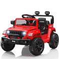 thumbnail image 1 of iYofe 12V Jeep Wrangler Rubicon Electric Car, Powered Ride On Car for Kids Ages 3-5, with Rear Wheel Suspension, Remote, Lights, Music, 1 of 10