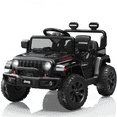 thumbnail image 1 of iYofe 12V Jeep Wrangler Rubicon Electric Car, Powered Ride On Car for Kids Ages 3-5, with Rear Wheel Suspension, Remote, Lights, Music, 1 of 10