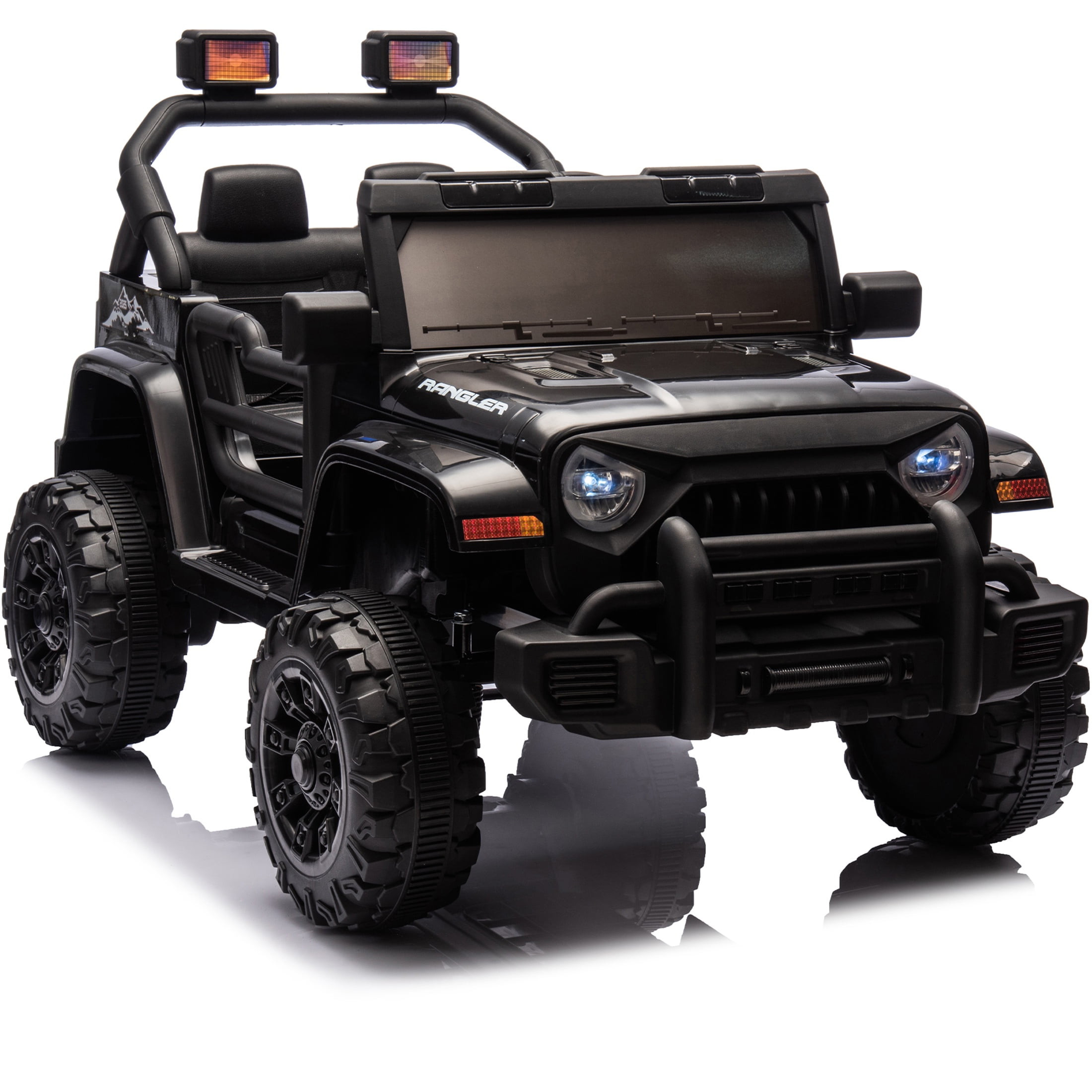Sopbost 12V Kids Ride-On Truck - Remote Control, Bluetooth Music, LED Lights For Ages 3-5