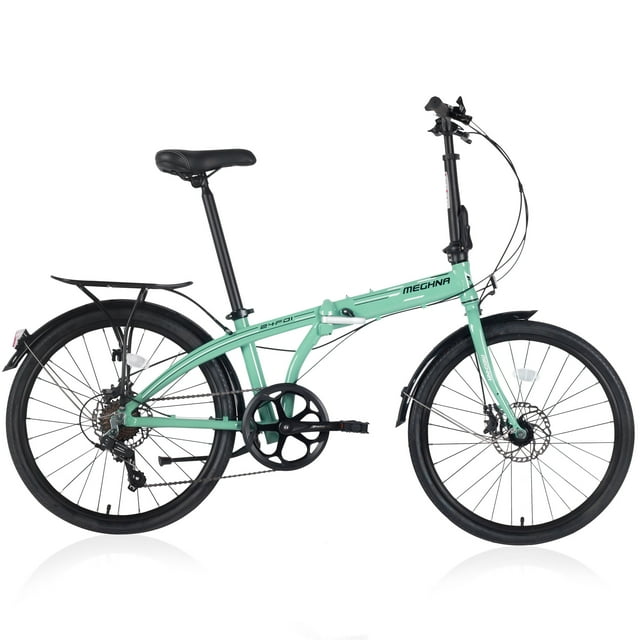 iYofe 24" Folding Bike for Adult Women and Men, Shimano 7 speed City