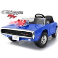 thumbnail image 1 of iYofe 24V 2 Seater Licensed 1970 Dodge Charger R/T Powered Ride-On Car with Remote Control & Safety Belt, Blue, 1 of 10