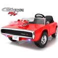 thumbnail image 1 of iYofe 24V 2 Seater Licensed 1970 Dodge Charger R/T Powered Ride on Cars, Kids Electric Toys Car with Remote Control, 4 Wheels Spring Suspension, Red, 1 of 10