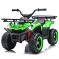 thumbnail image 1 of iYofe 24V Big Kids Ride on ATV Quad, Electric 4 Wheeler for Kids 3-6 with Battery Display, Anti-Slip Tires, LED Headlights, Bluetooth, MP3, Storage Racks, Gifts for Birthday & Christmas, Green, 1 of 12