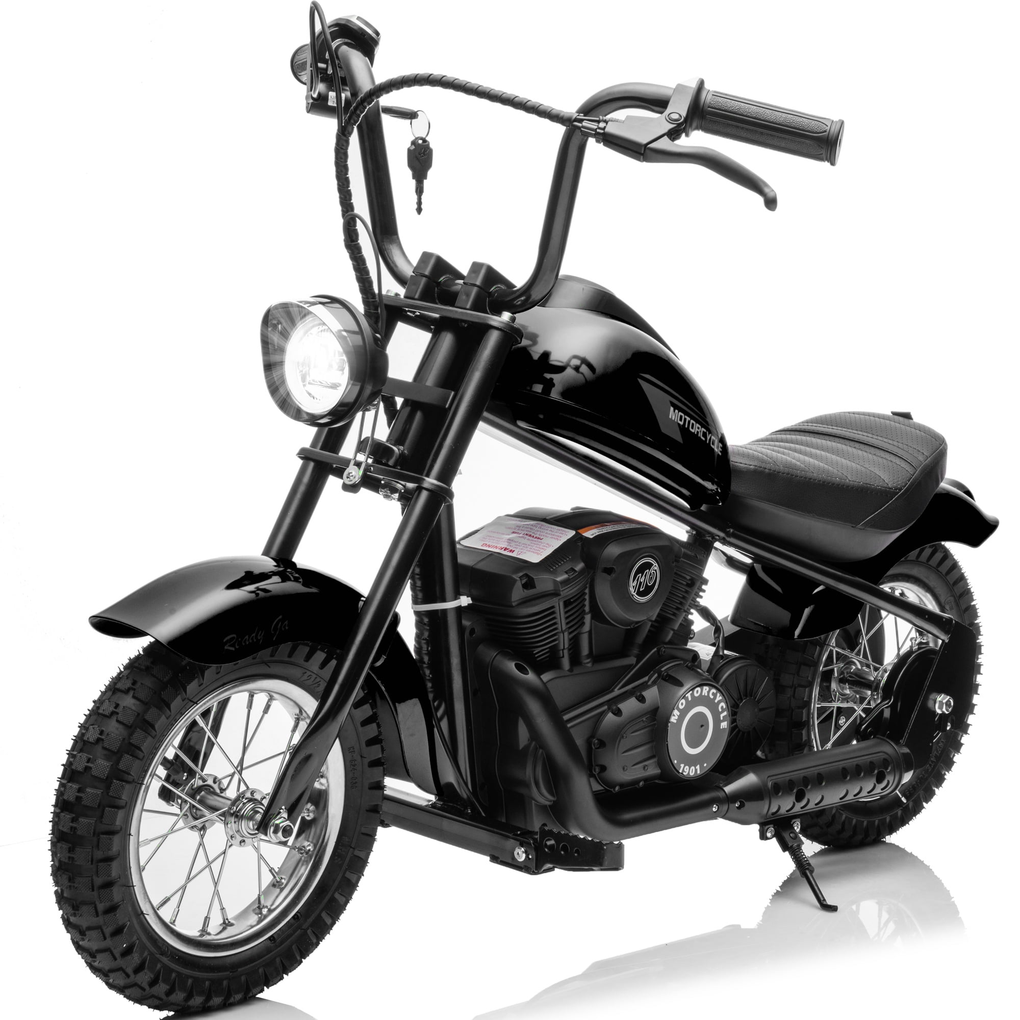 24V Kids Electric Dirt Bike, 250W Powered Ride on Motorcycle Toy with Speed up to 13.6MPH, Kids Motorized Dirt Bike with PU Seat, Motorcycle for Kids Boys Girls Ages 8-14, Hand Operated Brake, Black