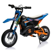 iYofe 24V Electric Dirt Bike, 250W Electric Motorcycle Ride On Toys, Battery Powered Motorcycle Electric Car, Up to 13.7 MPH for Kids Ages 13+ Blue
