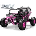 thumbnail image 1 of iYofe 36V Electric Ride on Car for Big Kids, 2 Seater Powered Ride on Vehicle for Boys Girls, Kids Electric Car with Bluetooth, FM Radio, Rear Wheel Spring Suspension, 5-8 MPH Speed, Pink, 1 of 9