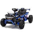 thumbnail image 1 of iYofe 36V Electric Ride on Car, 500W Electric Car for Kids with EVA Wheel, Max Speed 9 mph, Spring Suspension, Adjustable Seat, Bluetooth, Powered Ride on Toys for Big Kids Boys Girls, Blue, 1 of 10