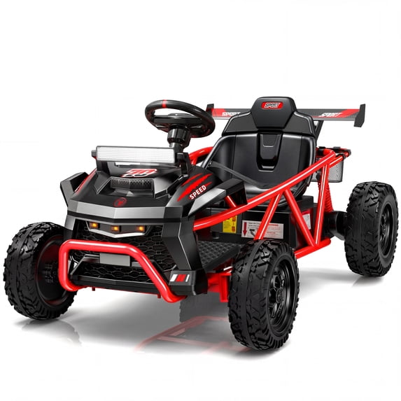 iYofe 36V Electric Ride on Car, 500W Electric Car for Kids with EVA Wheel, Max Speed 9 mph, Spring Suspension, Adjustable Seat, Bluetooth, Powered Ride on Toys for Big Kids Boys Girls, Red