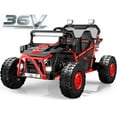 thumbnail image 1 of iYofe 36V Electric Ride on Car for Big Kids, 2 Seater Powered Ride on Vehicle for Boys Girls, Kids Electric Car with Bluetooth, FM Radio, Rear Wheel Spring Suspension, 5-8 MPH Speed, Red, 1 of 10