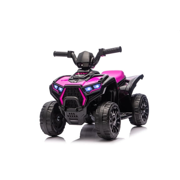 iYofe 6V Kids Ride on ATV Quad, Battery Powered 4-Wheeler Electric Toy for Toddlers Ages 3-5 with Anti-Slip Wheels, Indoor & Outdoor Ride on Car, Gifts for Birthday & Christmas, Rose Pink