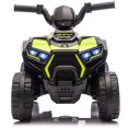 thumbnail image 1 of 6V Carros Eléctricos Para Niños, 4-Wheeler Quad ATV Play Car w/ 2.5MPH Max Speed, iYofe Ride on Toys w/ Treaded Tires, LED Lights, Push-Button Accelerator, Big Wheels for Kids 2-6,Green, 1 of 7