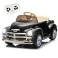 thumbnail image 1 of 12V Ride on Toys, Licensed Chevrolet 3100 Powered Ride on Cars with Remote Control, Bluetooth, Music, USB Ports, LED Lights, 4 Wheels Suspension, Electric Car for Kids Boys Girls Ages 3-6, Black, 1 of 9