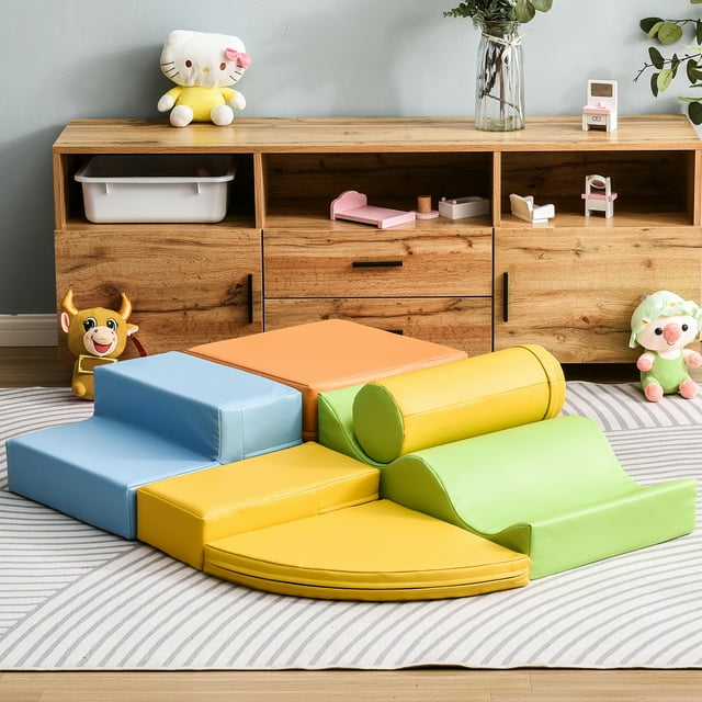 iYofe Foam Climbing Blocks forToddlers 6Pcs Foam Play Set Kids Climb