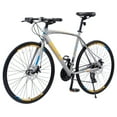 thumbnail image 1 of iYofe Hybrid Bike 700C for Men and Women, Shimano 24 Speed Road Bike, 85% Pre-assembled, City Bike Commuter Bike, Titanium, 1 of 7