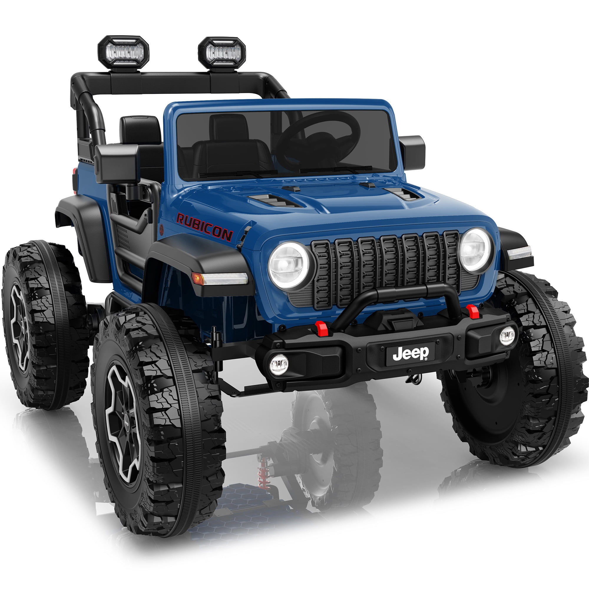 iYofe Jeep Wrangler Rubicon 24V 2 Seater Powered Ride on Car with ...