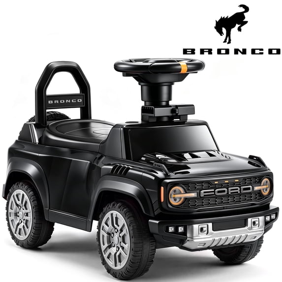 iYofe Foot-To-Floor Push Car for Toddlers, Licensed Ford Bronco Raptor Toddlers Ride on Toys with Music, Horn, Under Seat Storage, Push Walker Ride on Cars for Boys Girls 18-36 Months