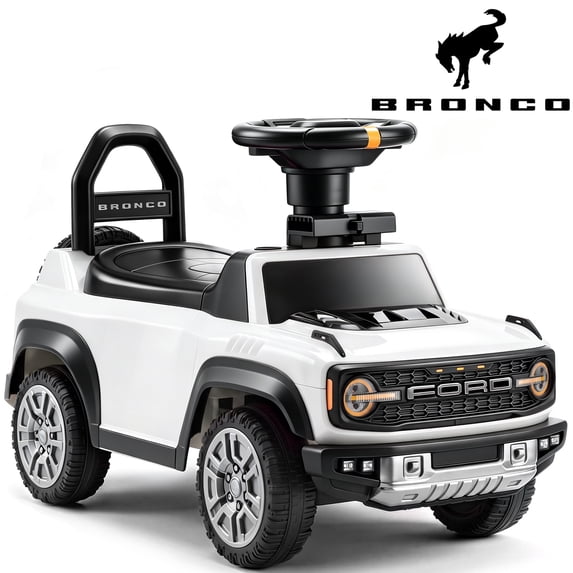 iYofe Foot-To-Floor Push Car for Toddlers, Licensed Ford Bronco Raptor Toddlers Ride on Toys with Music, Horn, Under Seat Storage, Push Walker Ride on Cars for Boys Girls 18-36 Months