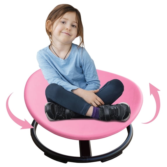 iYofe Sensory Spinning Chair for Kids, 360° Swivel Chair for Autism Toddlers ADHD Children, Body Coordination Training Chair with Safety Non Slip Base for 3-8 Year Olds Gifts, Pink