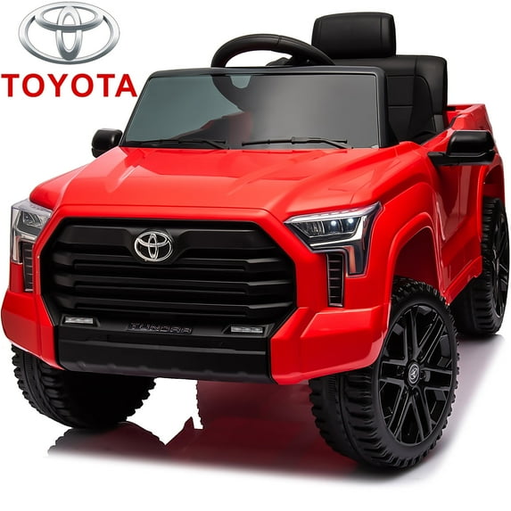 iYofe Red 12V Toyota Tundra Powered Ride On Cars with Remote Control, Ride On Toys for Kids Boys Girls, 4 Wheels Ride on Trucks with Bluetooth, Music, USB, Electric Cars for Kids 3-6 Years Old Gifts