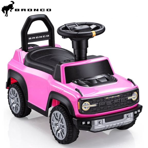 iYofe Ride On Car for Kids, Licensed Ford Bronco Raptor Kids Ride On with Horn, Music, Ride On Toys for Toddlers 18-36 Months, Pink