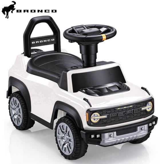 iYofe Toddler Ride On Car 1-3, Licensed Ford Bronco Raptor Foot to Floor Kids Car with Music & Horn, First Ride On Toy, Pink