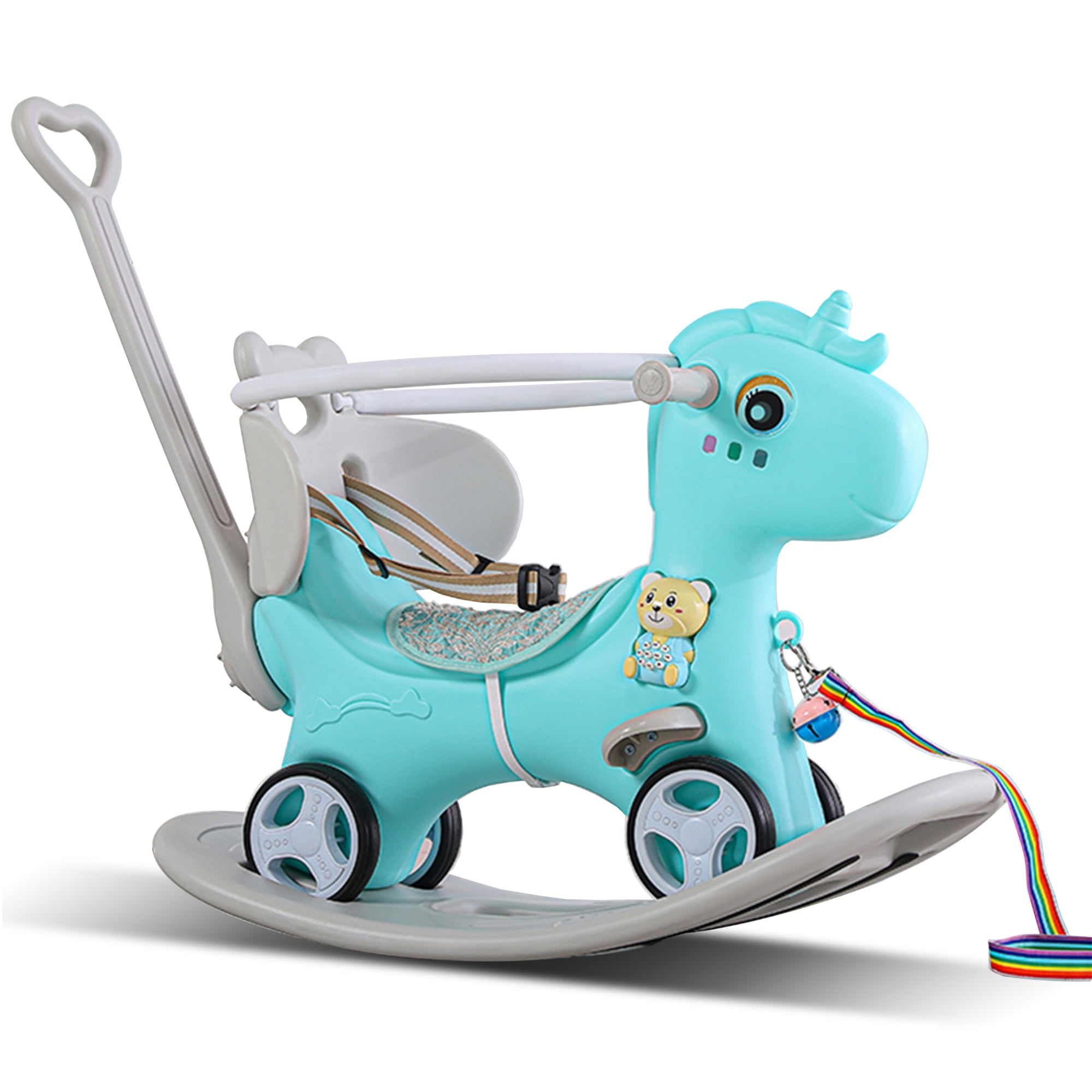 iYofe Rocking Horse for Toddlers Balance Bike Ride On Toys with Push ...