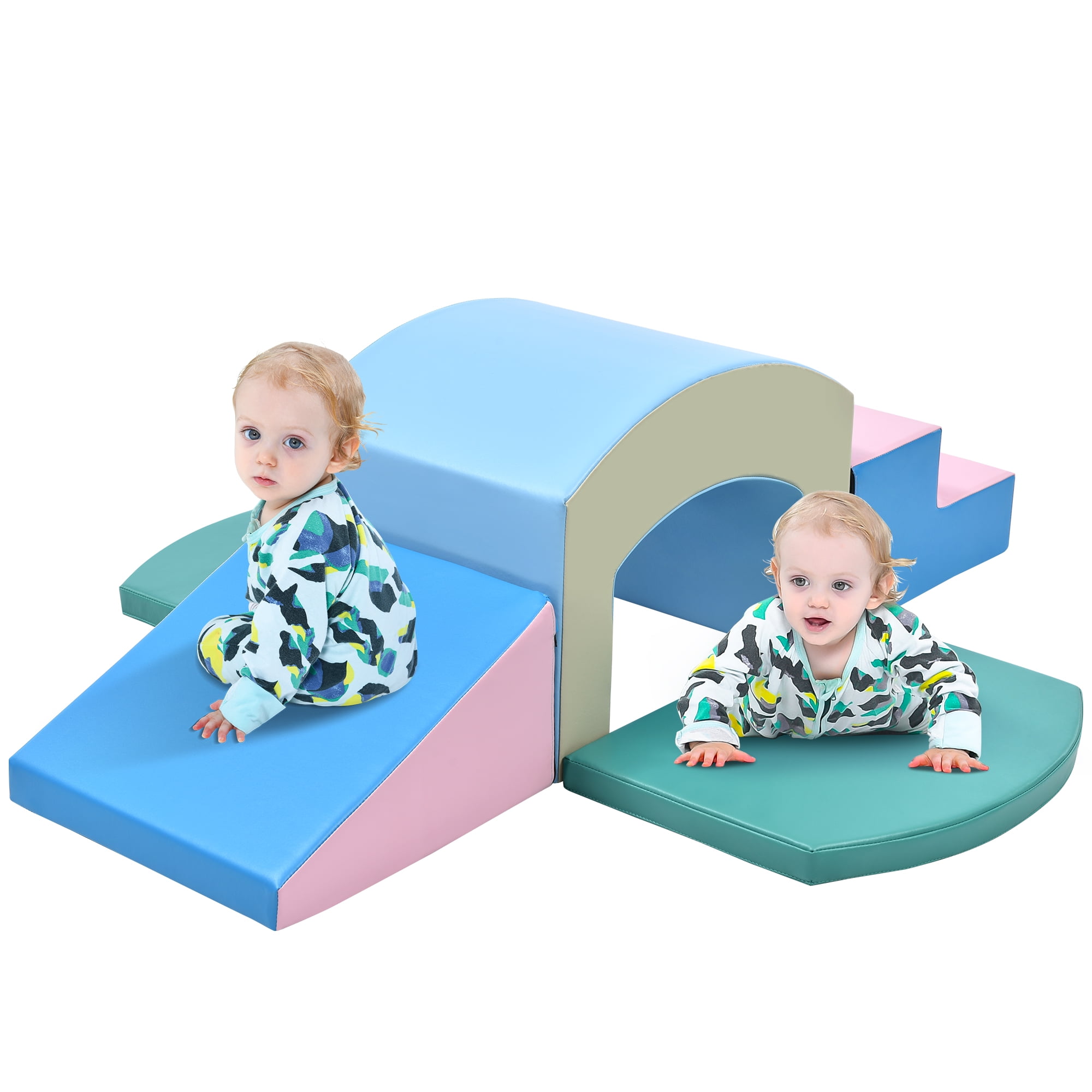 iYofe Toddler Foam Climbing Set Kids Soft Climb and Crawl Foam Playset