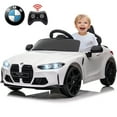 thumbnail image 1 of iYofe White 12V BMW M4 Battery Powered Ride on Cars, Kids Ride on Toys with Remote Control, Bluetooth, Music, USB/MP3 Port, LED Light, 4 Wheeler Kids Electric Cars for Boys Girls Gifts 3-6 Years Old, 1 of 7