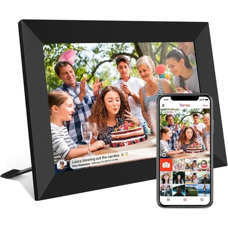 FRAMEO Digital Photo Frame, 10.1 Inch WiFi Digital Picture Frame with 1280x800 IPS HD Touch Screen, 32GB Storage Auto-Rotate Wall Mountable Easy Share Photos or Videos via Frameo App from Anywhere