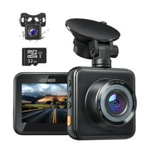 iZEEKER  Dash Cam Front and Rear, 1080P FHD Dual Car Camera with SD Card, Dash Camera for Cars with Accident Recording, Parking Monitor, Night Vision, WDR