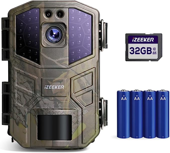 iZEEKER Trail Camera 4K 30fps 48MP, Game Cameras with Night Vision