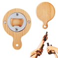 thumbnail image 1 of iZHH With Wood Handle—Available In Round And Styles; Portable For Home Use Festivals And Parties; Opens Bottled Beverages, A, 1 of 5