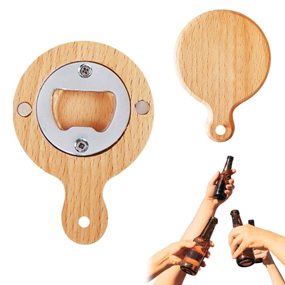 iZHH With Wood Handle—Available In Round And Styles; Portable For Home Use Festivals And Parties; Opens Bottled Beverages, A
