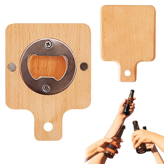 iZHH With Wood Handle—Available In Round And Styles; Portable For Home Use Festivals And Parties; Opens Bottled Beverages, B