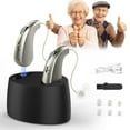 thumbnail image 1 of iadr Hearing Aids for Seniors with Noise Cancelling and Volume Control, Rechargeable Hearing Aids for Hearing Loss with Charging Case,Pair,Silver, 1 of 10