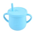 thumbnail image 1 of iaksohdu 1 Set 200ml Straw Mug Large Diameter Double Handle BPA Free Infant Sippy Water Cup Home Use, 1 of 8