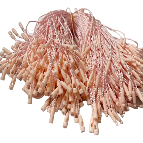 iaksohdu 100Pcs Hang Tag Strings Firmly Tear-resistance Clothes Tag Ropes with Fastener Hook Daily Use