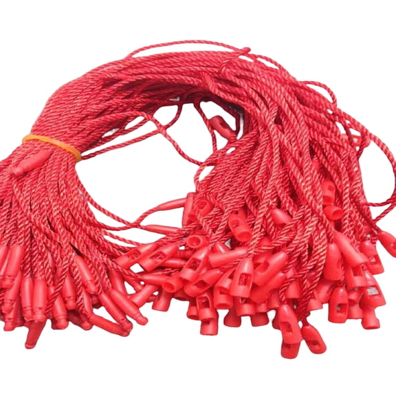 iaksohdu 100Pcs Hang Tag Strings Firmly Tear-resistance Clothes Tag Ropes with Fastener Hook Daily Use