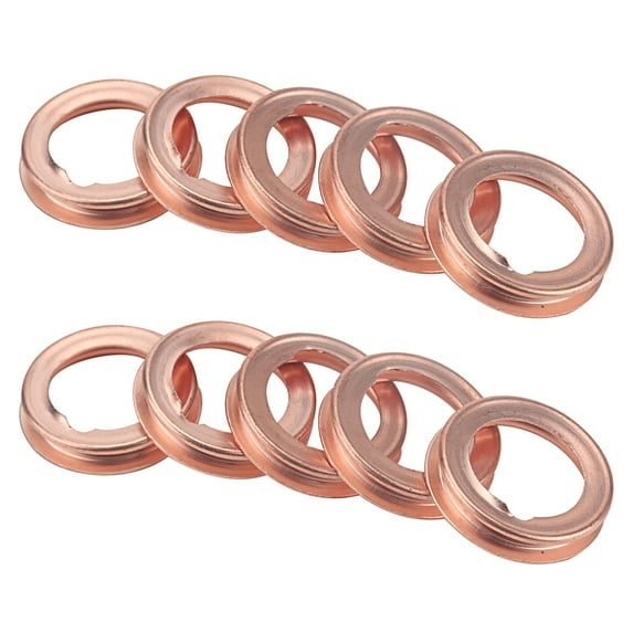 iaksohdu 10Pcs/Set Car Washer Solid Easy Installation Sturdy Oil Drain Plug Crush Washers OE:1102601M02 for NISSAN