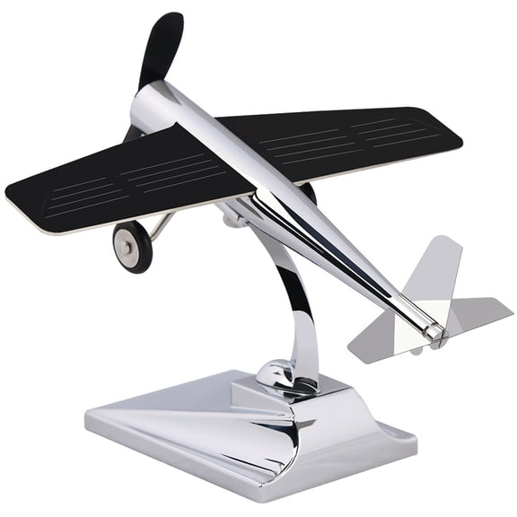 iaksohdu Aircraft Model with Propeller Solar Powered Sunlight Resistant Miniature Plane Model Car Ornament for Vehicle